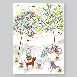 Papetri nyomat, falikép - A5 - madárles