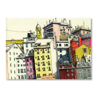 Papetri nyomat, falikép - A5 - Genova 01