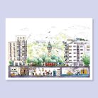Papetri nyomat, falikép - A5 - A4 - 30x40cm - Budapest Pozsonyi út