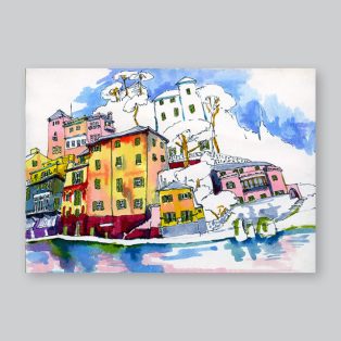 Papetri nyomat, falikép - A5 - Portofino 01