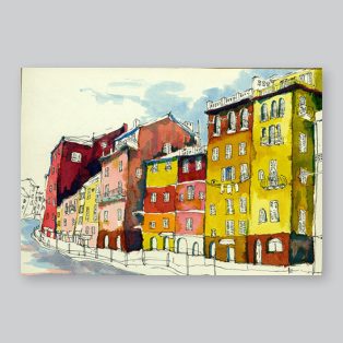 Papetri nyomat, falikép - A5 - Portofino 02