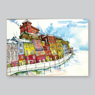 Papetri nyomat, falikép - A5 - Portofino 03