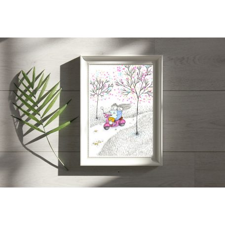 Papetri nyomat, falikép - A5 - motoros