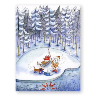 Papetri nyomat, falikép - A5 - A4 - Halas tél
