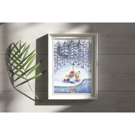 Papetri nyomat, falikép - A5 - A4 - Halas tél