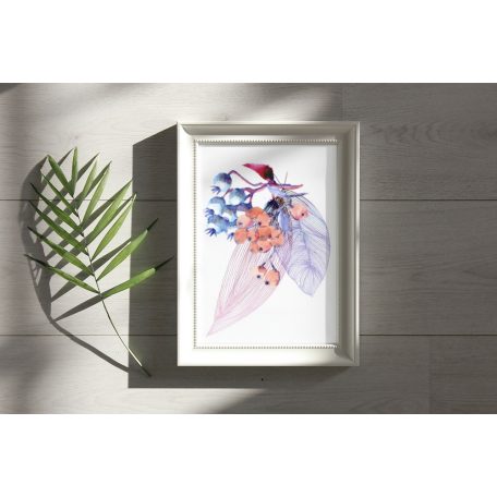 Papetri nyomat, falikép - A5 - őszi bogyók