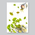 Papetri nyomat, falikép - A5 - Ginko levelek