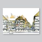 Papetri nyomat, falikép - A5 - A4 - 30x40 cm - Nagykörút színes