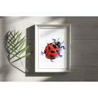 Papetri nyomat, falikép - A5 - Katica bogár