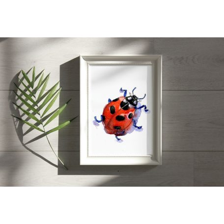 Papetri nyomat, falikép - A5 - Katica bogár