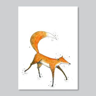Papetri nyomat, falikép - A5 - Róka