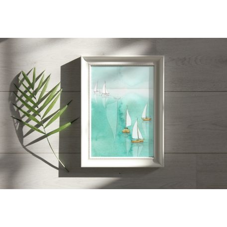 Papetri nyomat, falikép - A5 - A4 - Vitorlások