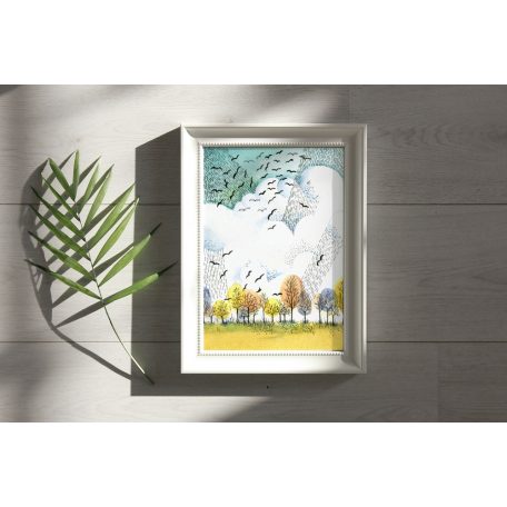 Papetri nyomat, falikép - A5 - A4 - NYÁRI ESŐ