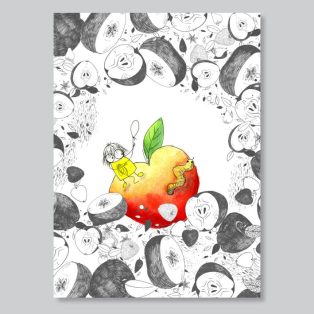 Papetri nyomat, falikép - A5 - alma