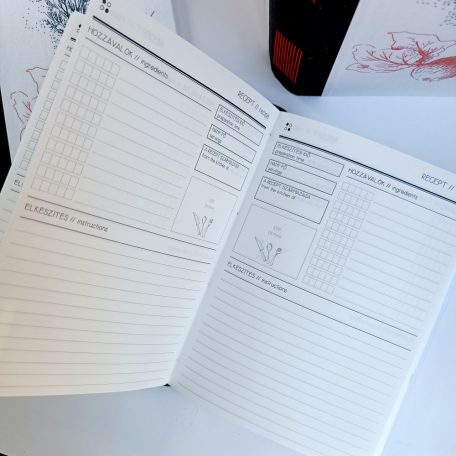 Papetri angol - magyar nyelvű kitölthető szakácskönyv - fehér borítóval