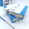   Papetri tervező - Papetri planner- dátumozatlan határidőnapló - kék gyapot -  kemény borítóval - belül színes lapokkal