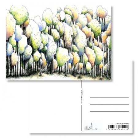 Papetri képeslap - erdős
