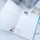 Papetri tervező - A5 Papetri planner- dátumozatlan határidőnapló - kék gyapot - puha borítóval - belül színes lapokkal