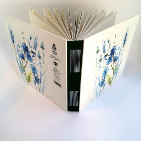 PAPETRI rajzkönyv - fotóalbum kézzel kötve - búzavirág mintával