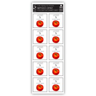 PAPETRI befőző címke - lecsó