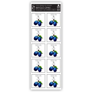 PAPETRI befőző címke - szilva