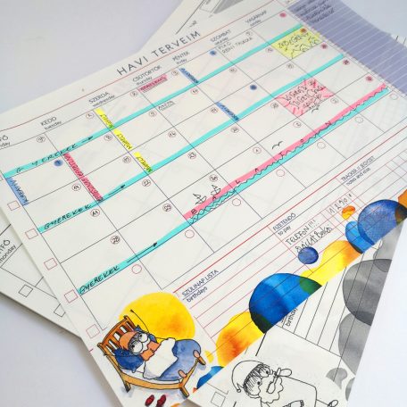 PAPETRI asztali tépőtömb - havi terveim napirend mintával - A4