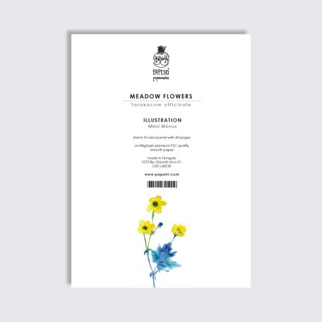 A5 - A6 sima irkatűzött füzet - gyermekláncű / taraxacum officinale
