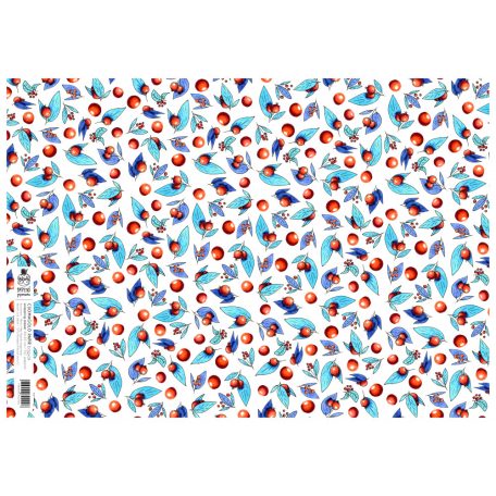 PAPETRI mini díszcsomagoló - bogyók - 45 x 32 cm