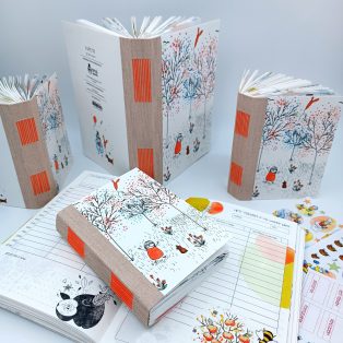   Papetri tervező - Papetri planner- dátumozatlan - nyuszilufi - puha borítós - belül színes lapokkal