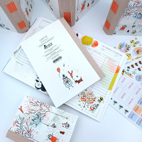 Papetri tervező - Papetri planner- dátumozatlan - nyuszilufi - puha borítós - belül színes lapokkal