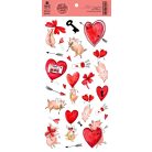 PAPETRI stick me átlátszó matrica - 016 piggy love - malacos Valentin napi matrica
