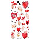 PAPETRI stick me átlátszó matrica - 016 piggy love - malacos Valentin napi matrica