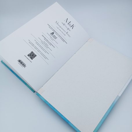 PAPETRI monogrammos elnevezhető fotóalbum rajzkönyv esküvői emlékkönyv - kézzel kötve - vitorlás
