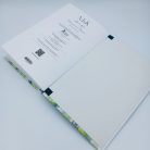 PAPETRI monogrammos elnevezhető fotóalbum rajzkönyv esküvői emlékkönyv - kézzel kötve - Balaton mintával