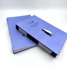 PAPETRI monogrammos elnevezhető fotóalbum rajzkönyv esküvői emlékkönyv - kézzel kötve - cicapár mintával