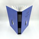 PAPETRI monogrammos elnevezhető fotóalbum rajzkönyv esküvői emlékkönyv - kézzel kötve - cicapár mintával