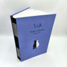 PAPETRI monogrammos elnevezhető fotóalbum rajzkönyv esküvői emlékkönyv - kézzel kötve - cicapár mintával