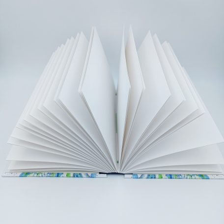 PAPETRI monogrammos elnevezhető fotóalbum rajzkönyv esküvői emlékkönyv - kézzel kötve - cicapár mintával