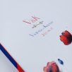   PAPETRI monogrammos elnevezhető fotóalbum rajzkönyv esküvői emlékkönyv - kézzel kötve - pipacs mező