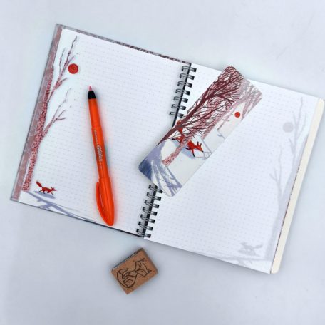 Papetri A5 keményfedeles spirálfüzet a fák négy élete sima vagy pontrácsos bullet journal