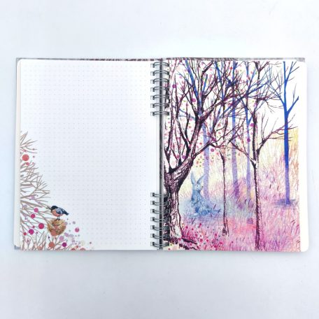 Papetri A5 keményfedeles spirálfüzet a fák négy élete sima vagy pontrácsos bullet journal