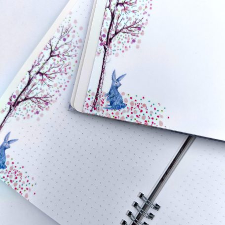 Papetri A5 keményfedeles spirálfüzet a fák négy élete sima vagy pontrácsos bullet journal