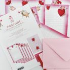 Papetri 5db-os levélpapír és boríték készlet - A5 - Piggy love