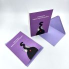 Papetri borítékos képeslap - szülinap - cica hátulról