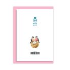 Papetri borítékos képeslap - sok boldogságot pinty párral