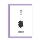 Papetri borítékos képeslap - köszönet - ülő cica