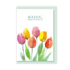 Papetri borítékos képeslap - szülinapi tulipán