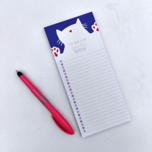   PAPETRI asztali tépőtömb - to do list cicaterv  - 95x210 mm