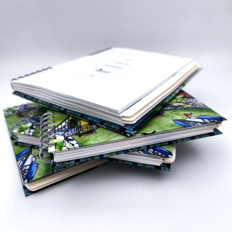 A5 keményfedeles spirálfüzet Gellért Budapest sima vagy pontrácsos bullet journal
