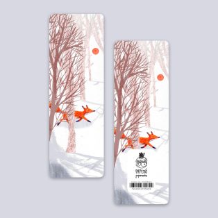 Papetri könyvjelző - róka az erdőben